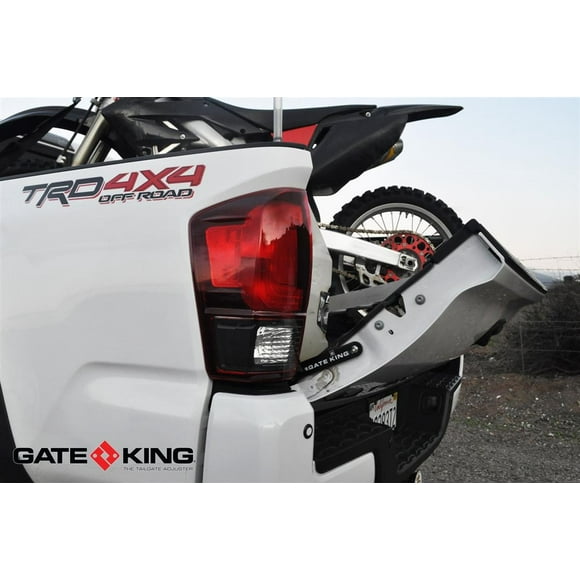 Fits 2020-2023 Jeep Gladiator JT Castel USA Tailgate Position Adjuster 611920 Gate King; Adjusts In 8 Different Positions; Black; Stainless Steel; Set Of 2; No Drilling Required