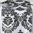 thumbnail image 3 of BalsaCircle 12" x 108" Flocking Taffeta Table Top Damask Runner Black, 3 of 4