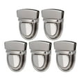 thumbnail image 1 of kusrkot 5 Pieces for Bag Making Purse Lock Tuck Lock Clasp for Handbags Purse Argent, 1 of 9