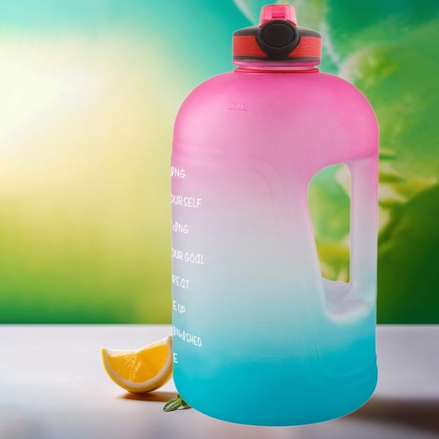 Botella de agua shamjiam 3,78l/1 galón ligera rosa verde