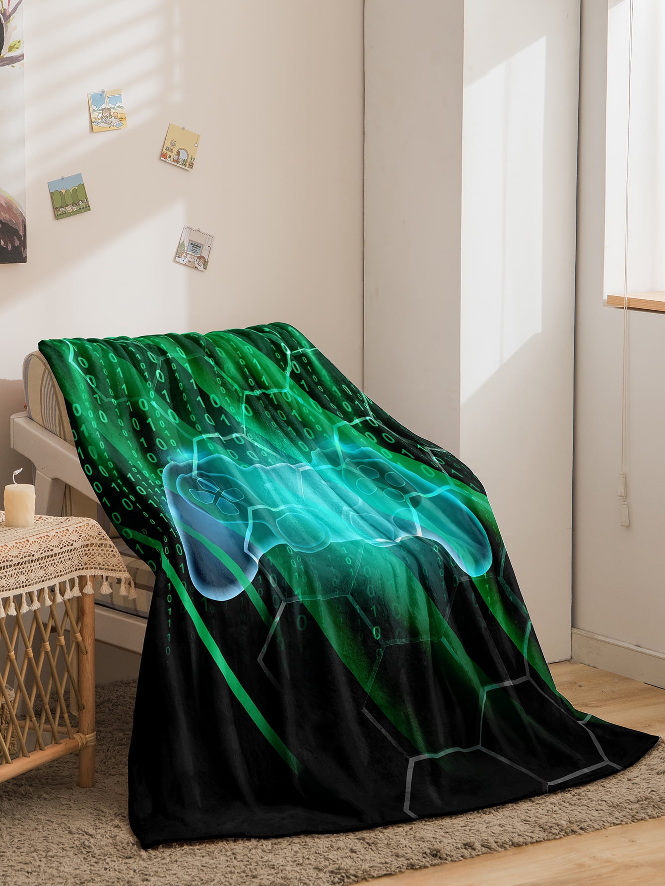 Gamepad Blanket Cool Game Gift Game Controller Blanket Ultra