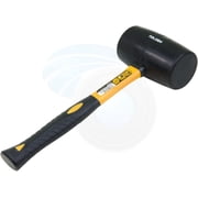 TOLSEN Large Rubber Mallet 32oz – Heavy-Duty Black Rubber Hammer with Fiberglass Rubberized Handle, Soft Grip, 2.55 Head Diameter