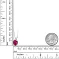 thumbnail image 2 of Gem Stone King 14K White Gold Red Created Ruby Pendant Necklace for Women (4.00 Cttw, Gemstone July Birthstone, Oval 11X9MM, With 18 inch Chain), 2 of 4