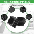 thumbnail image 5 of Chair Leg Plastic Blanking End Cap Square Tube Insert Black 20mmx20mm 50pcs, 5 of 5
