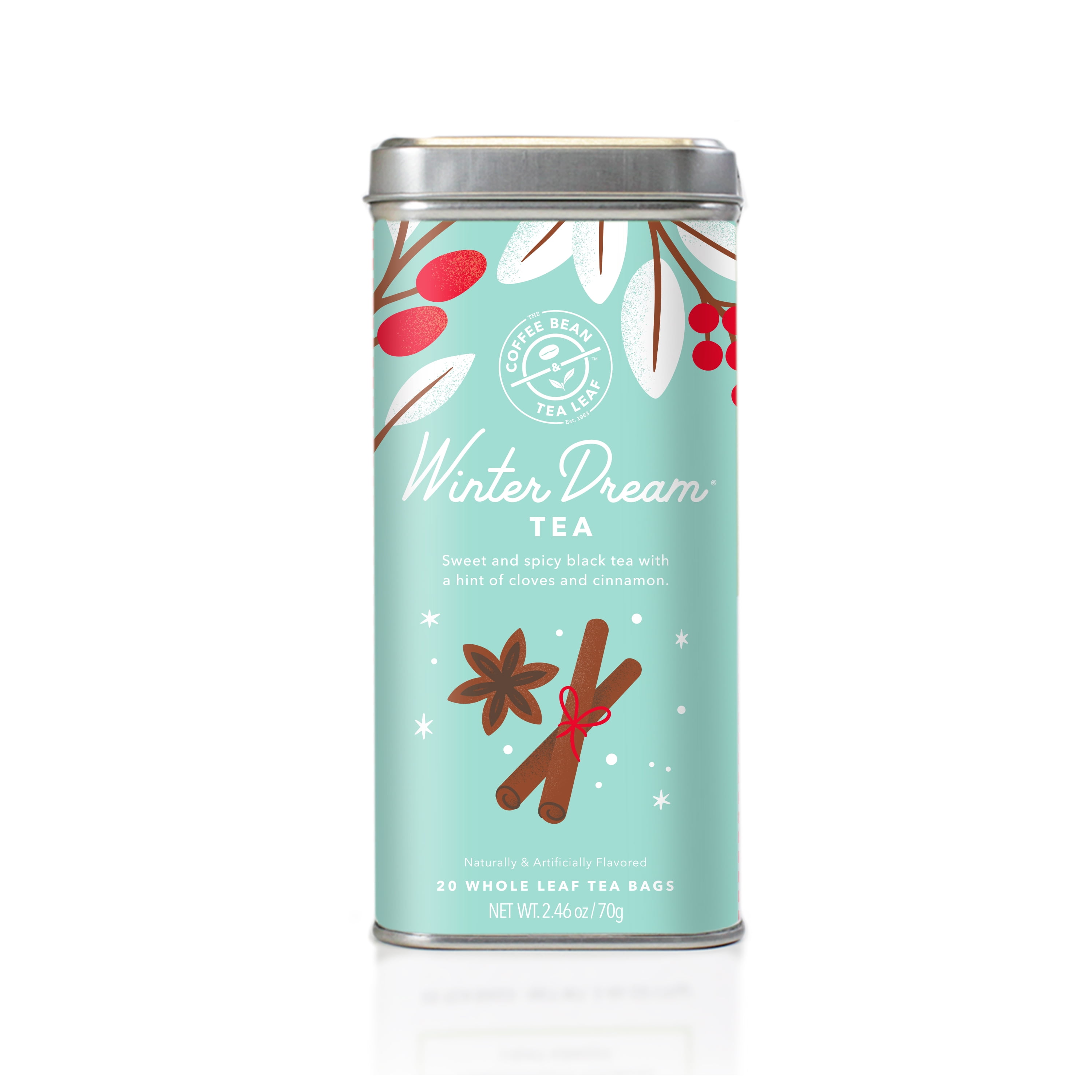 Coffee Bean Tea Leaf Winter Dream Tea, Tea Bags, 20 Ct Tin Walmart