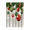 thumbnail image 2 of Christmas Shower Curtain with Hooks | Holiday Bathroom Decor | Waterproof Polyester Fabric with Festive Tree and Ball Designs | 70x35 Inch Bath Curtain for Home Decor, 2 of 6