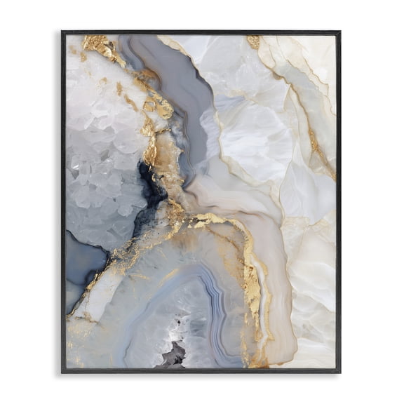 Stupell Industries Midnight Ore Crystals Black Framed Giclee Art, design by Svetlana Aleynikova