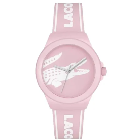 Lacoste Neocroc 2001218 Pink Dial Pink & White Silicone Strap 38MM Women Watch