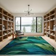 thumbnail image 2 of ODIKA 9'x12' Elegant Multi Hued Nature Inspiration Washable Area Rug for Great Room, Indoor Concept, Large Living Low Pile, Flatwoven, 2 of 7