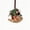 A, variant on Lilixerw Christmas Carousel Horse Ornament Round Medallion Gold Rope Border Red Green Background White Horse Red Bow Brown Ribbon for Decoration