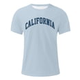 thumbnail image 2 of Men's Oversized Crew Neck Summer T-Shirt Featuring City Graphic Print For Casual Loose Fit Comfort Workout Short Sleeve Tee Shirts for Men Beach Tops Casual Shirt, 2 of 4
