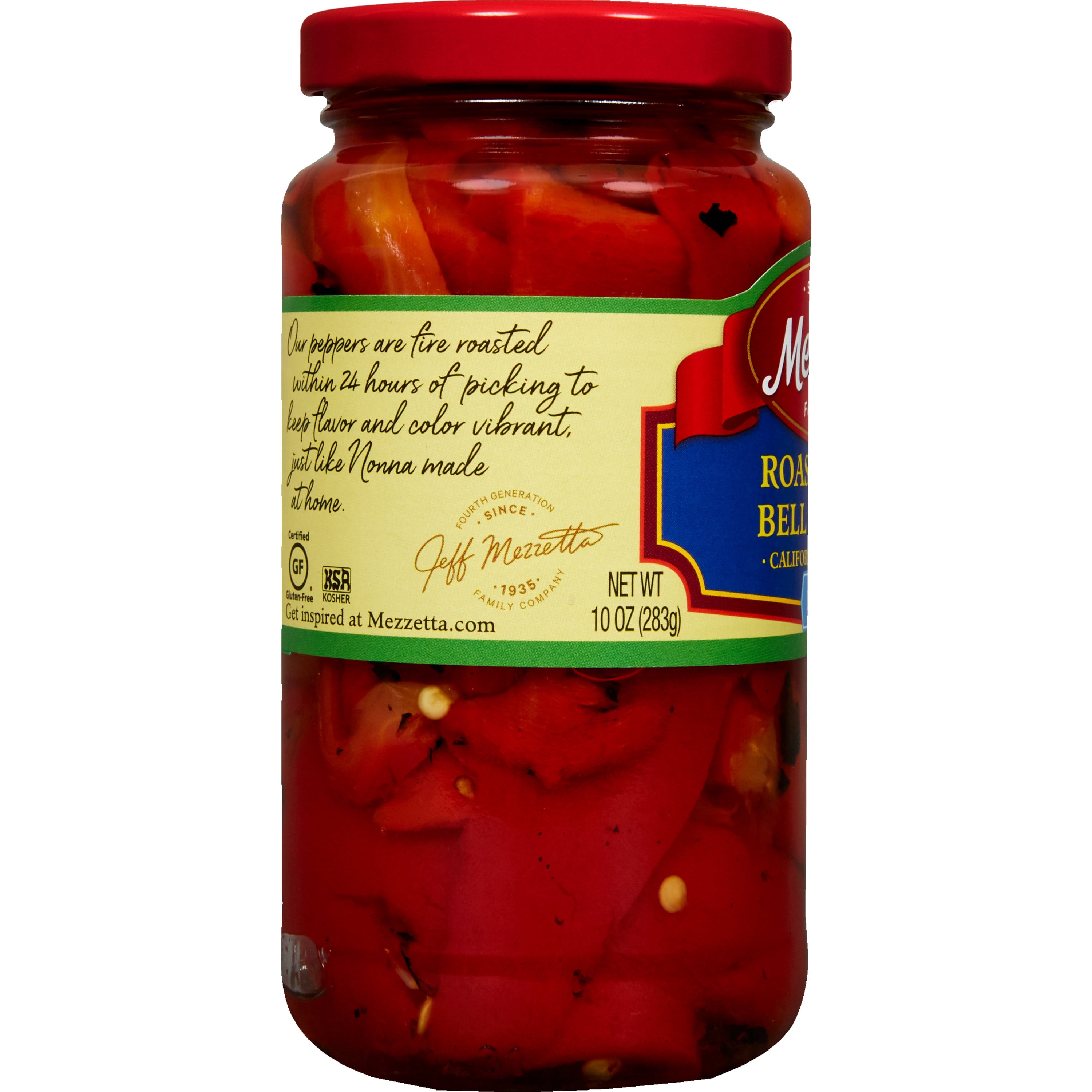 (5 pack) Mezzetta Roasted Red Bell Peppers, 10 oz Jar