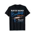 thumbnail image 1 of Rock Hard Caulking Services Witty adult Humor T-Shirt Design For Men, 1 of 6