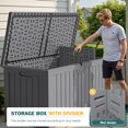 thumbnail image 4 of Devoko 230 Gallon Deck Box, Outdoor Resin Storage Box, with Large Storage Capacity, for Patio, 4 of 5