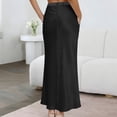 thumbnail image 7 of Busydd Women's Satin Skirts with Pockets Trendy Comfortable Maxi Skirts for Women Casual Solid Color Long Skirts 2XL, 7 of 7