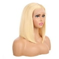 thumbnail image 3 of SUCS Women Blonde Remy Human Hair Wig Short Bob Full Wigs Pre Plucked Glueless Wigs Synthetic wig, 3 of 7