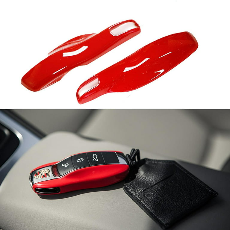 Xotic Tech Red Remote Smart Key Shell Holder Cover For Porsche Cayenne  Panamera Macan 911 