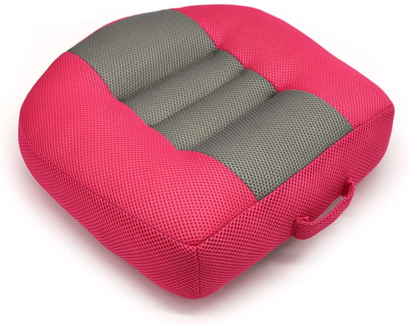 Office,Home Car Booster Seat Cushion Heightening Height Boost Mat Rose Red Breathable Mesh Portable Car Seat Pad Angle Lift Seat for Car 