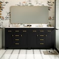 thumbnail image 3 of 72'' Bathroom Vanity with Ceramic Sink Combo Set, Modern Freestanding Single Bathroom Cabinet with 4 Drawers & 2 Cabinets,Storage Cabinet for Bathroom, Solid Wood Frame Vanity Set, 3 of 9