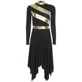 thumbnail image 6 of Aislor Women Liturgical Praise Dance Outfits Long Sleeve Worship Tunic Dress with Wide Leg Pants Black L, 6 of 7