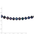 thumbnail image 3 of 14K Yellow Gold Pearl Chain Necklace 7-8 mm Black Near Round Freshwater Cultured 16 inch 7.5, 3 of 3