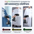 thumbnail image 5 of Steamer Iron for Clothes 1800W, Muaket Fast Heat Up Hand Clothing Garment Steamer, Portable Handheld Travel Fabric Steamer Plancha de Ropa a Vapor with 300ml Water Tank, 5 of 7