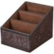 thumbnail image 1 of Caja de almacenamiento retro de cuero PU para cosméticos, mando a distancia, teléfono, mesa, organizador para el hogar y la oficina, 1 of 8