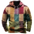 thumbnail image 6 of 3D plaid printed men's hoodie sweatshirt long sleeved pullover street men's clothing men's hoodie, 6 of 6
