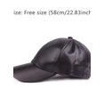 thumbnail image 2 of Adjustable PU Leather Baseball Cap for Men Women, 2 of 6