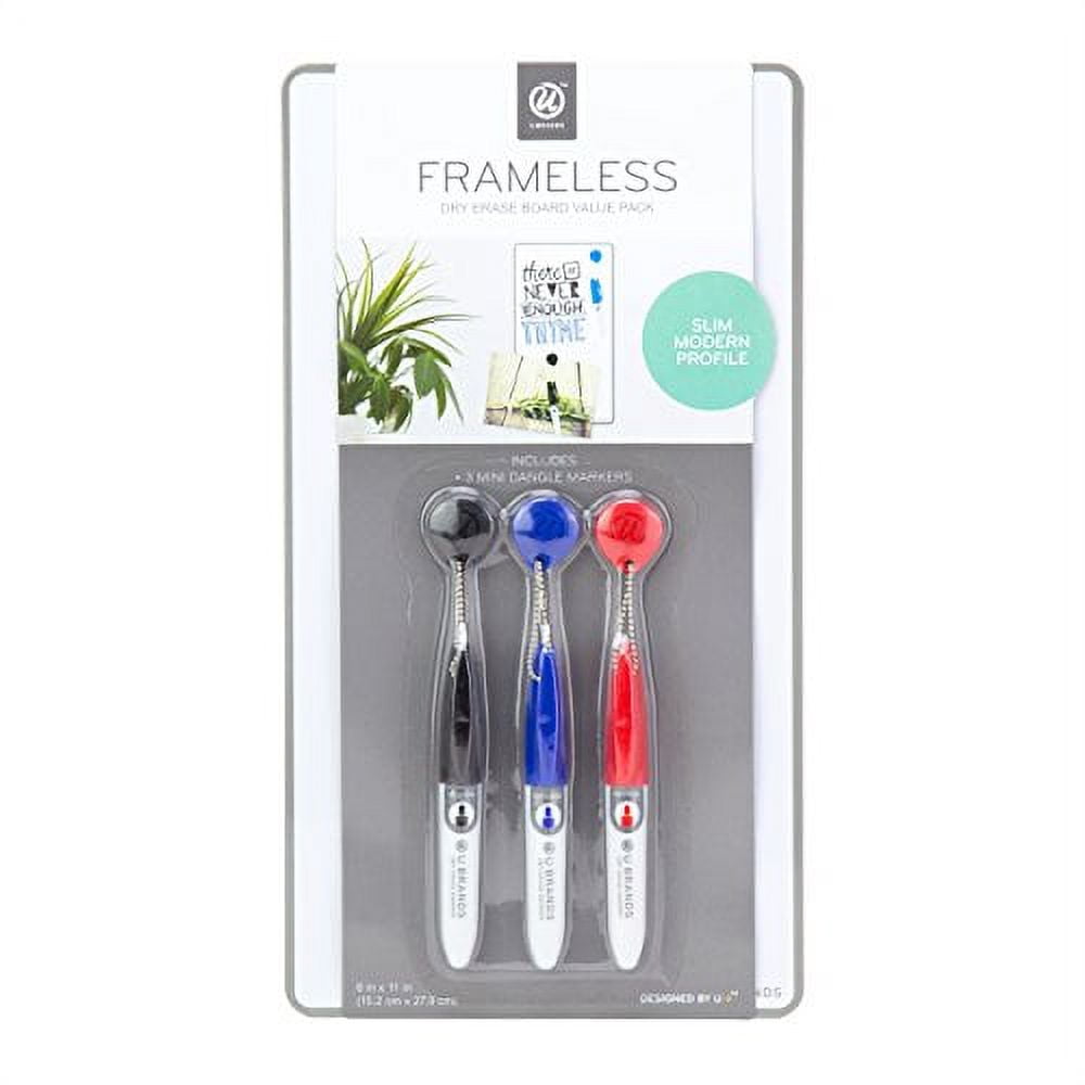 U Brands Frameless Dry Erase Board Value Pack