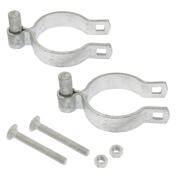 Plum Fittings 3" 2 7/8" OD x 5/8" Pressed Steel Chain Link Fence Post Hinge w/Bolt (Pack of 2)