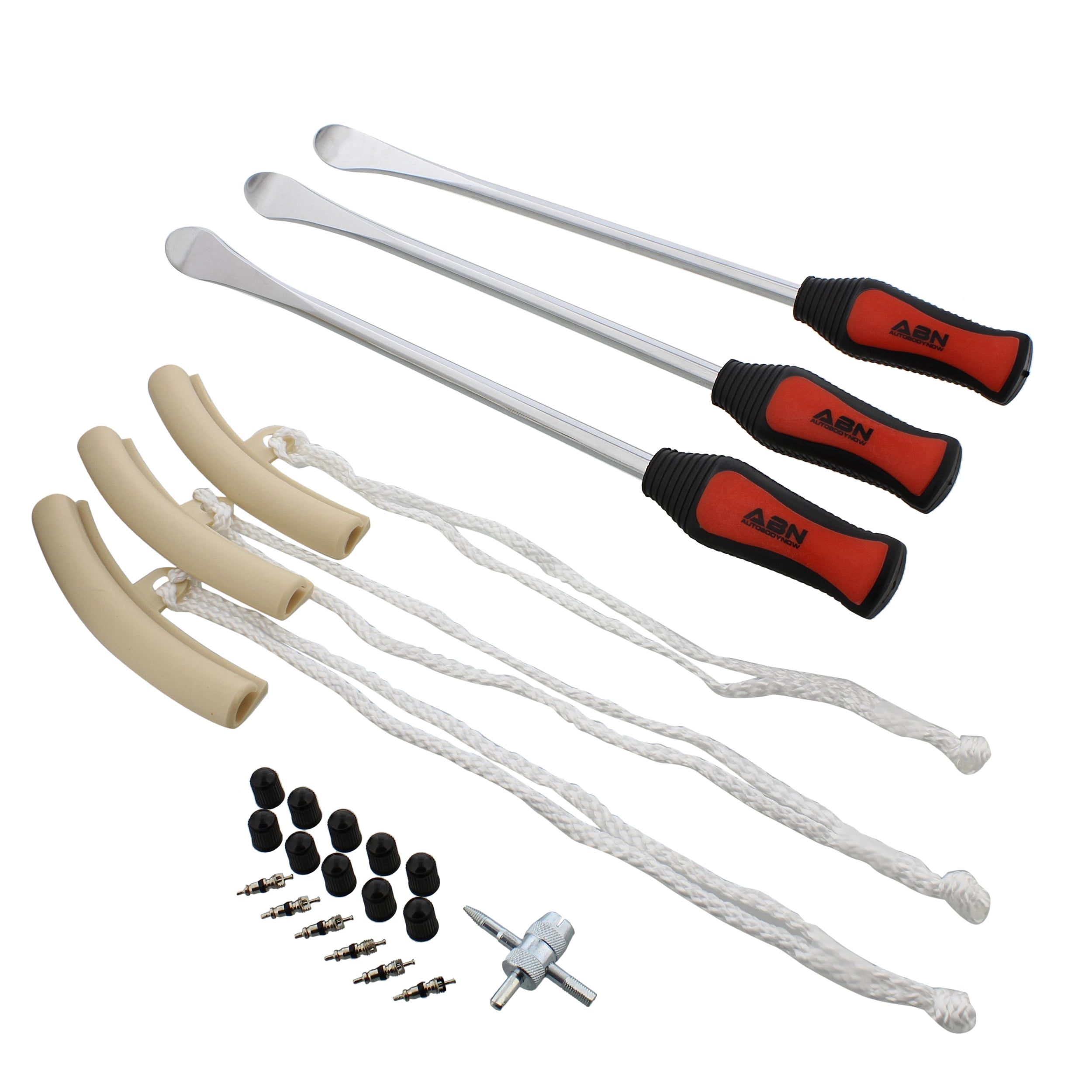 ABN Tire Spoon Kit with Rim Protectors Wheel Spoons Manual Tire Changer Kit