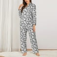 thumbnail image 2 of Fotbe Snake Pattern Long Sleeve Pajama Set for Women,Sleepwear Set,2-piece Loungewear Set,Soft PJs Comfy Nightwear with Pockets -X-Large, 2 of 7