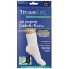 Activa H6164 Pressure Lite Light Energizing Diabetic Crew Socks, Black, X-Large