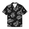 thumbnail image 5 of SERTG Boys Hawaiian Print Short Sleeve Shirt Turndown Collar Button Down Casual Top For Boys 3-15 Years Old Summer Fashion Shirt, 5 of 8