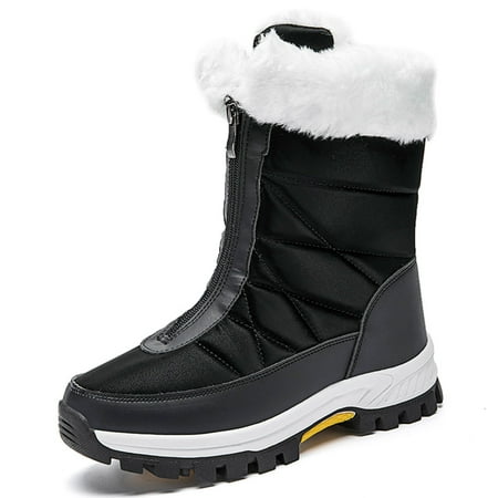 

Engtoy Winter women snow boots Women s shoes Non slip plush lining warm and cold proof outdoor cotton shoes