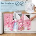 thumbnail image 5 of Pink Christmas Cabinet Curtain 28"Wx51"L,Dustproof Storage Cabinet Curtain with Self Adhesive Tape,Snowman Xmas Tree Ball Gifts Winter Tall Pantry Cover Drape for Kitchen,Laundry Room,Utility Closet, 5 of 9