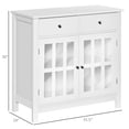 thumbnail image 2 of Sideboard Buffet Cabinet, Kitchen Cabinet with 2 Drawers and Glass Doors, Accent Cabinet, 2 of 5
