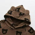 thumbnail image 2 of Newborn Infant Baby boy Clothes Long Sleeve Bear Style Hooded Tops Long Pants Outfits Set Brown 3-6 Months, 2 of 6