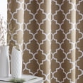 thumbnail image 4 of THD Moroccan Trellis Lattice Decorative Blackout Thermal Privacy Room Darkening Grommet Window Drapes Curtain Panels for Bedroom - Set of 2 (Taupe, 52 W x 108 L), 4 of 6