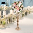 thumbnail image 6 of 10pcs 21.7inch Gold Crystal Flower Stand Wedding Centerpieces Tabletop Metal Flower Vase for Wedding Table Centerpieces, 6 of 19