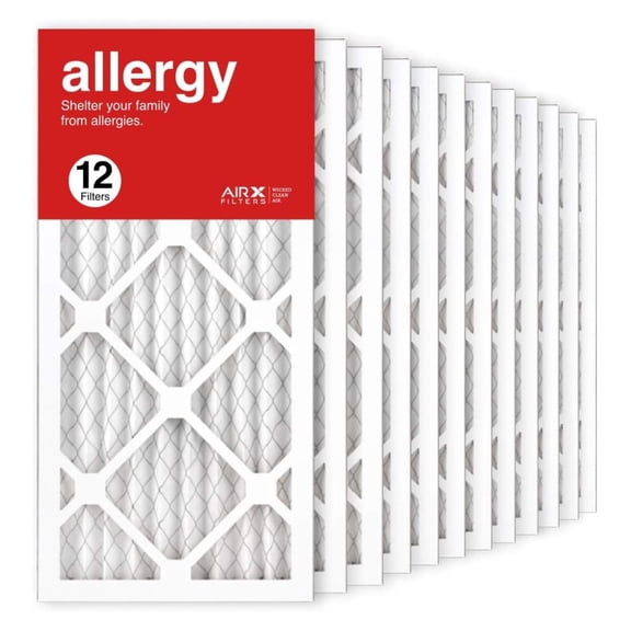 10x20x1 Air Filter MERV 11 Pleated HVAC Furnace Air Filter, Allergy 12-Pack, Made in the USA