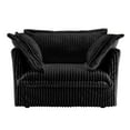 thumbnail image 2 of Gewnee Set of 2 Deep Seat Slipcovered Armchairs Black Corduroy Fabric Accent Chair Set for Living Room, Reading Room, Bedroom, 2 of 25