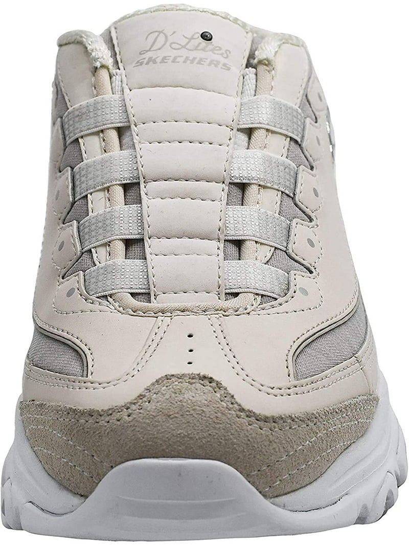 perle gispende tyk Skechers Sport Women's D'lites White/Vapor/Silver Slip-on Mule Sneaker 7 W  US - Walmart.com