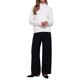 thumbnail image 2 of Suéter de cuello alto INSPIRE CHIC para mujer, de manga larga, casual, de punto, top de otoño e invierno, M blanco, 2 of 6