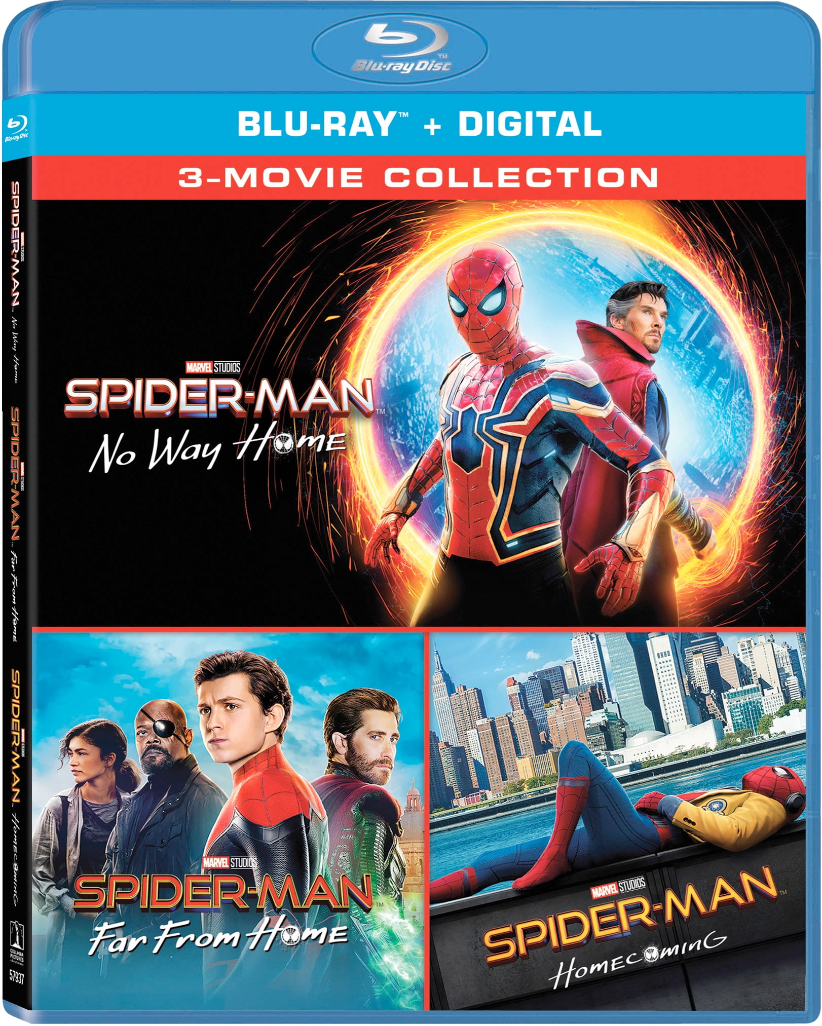 Melbourne Forstyrret Støt Spider-Man: Far From Home / Spider-Man: Homecoming / Spider-Man: No Way  Home (Blu-ray+ Digital Copy) - Walmart.com