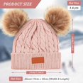 thumbnail image 2 of Kids Winter Pompom Hat Knitted Ski Beanie Hat Double Pom Beanie Cap for Girls Boys, for 1-3 Years Old, 2 of 7