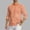 Orange, variant on Crew Neck Bold Horizontal-Stripe Relaxed Top, Rollable Long-Sleeve Vintage Knit Shirt for Local Market Shopping Red M