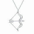 thumbnail image 4 of Arrow Necklace, Sagittarius Zodiac Jewelry, Minimalist Necklace, Gift For Her, Bow Necklace Gift For Mom, 4 of 4