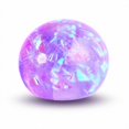 thumbnail image 3 of Purple Glitter Gel Squishy Stress Ball Toy with Iridescent Flakes, Single Count, Purple, for Kids and Adults, Sensory Squeeze Toy, 3 of 3